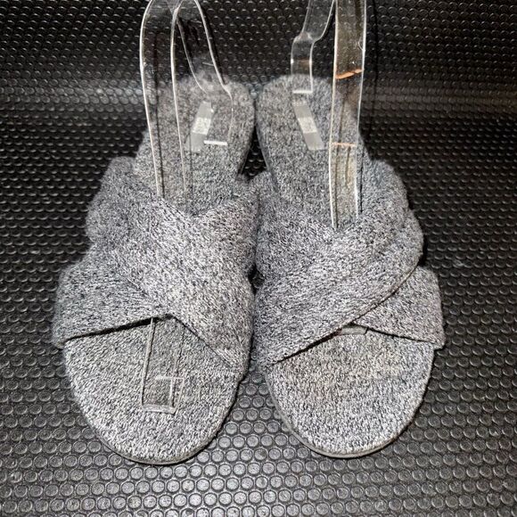 FitFlop Women's Love Gray Marled Gracie Merino Wool Cross Slides Size 10 - Picture 3 of 9